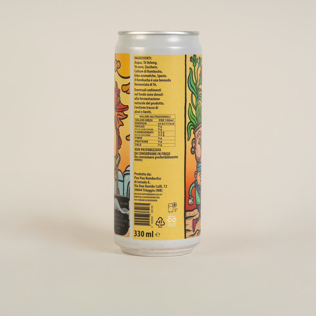 Pào Pào Kombucha 330ml Lemongrass e Zenzero