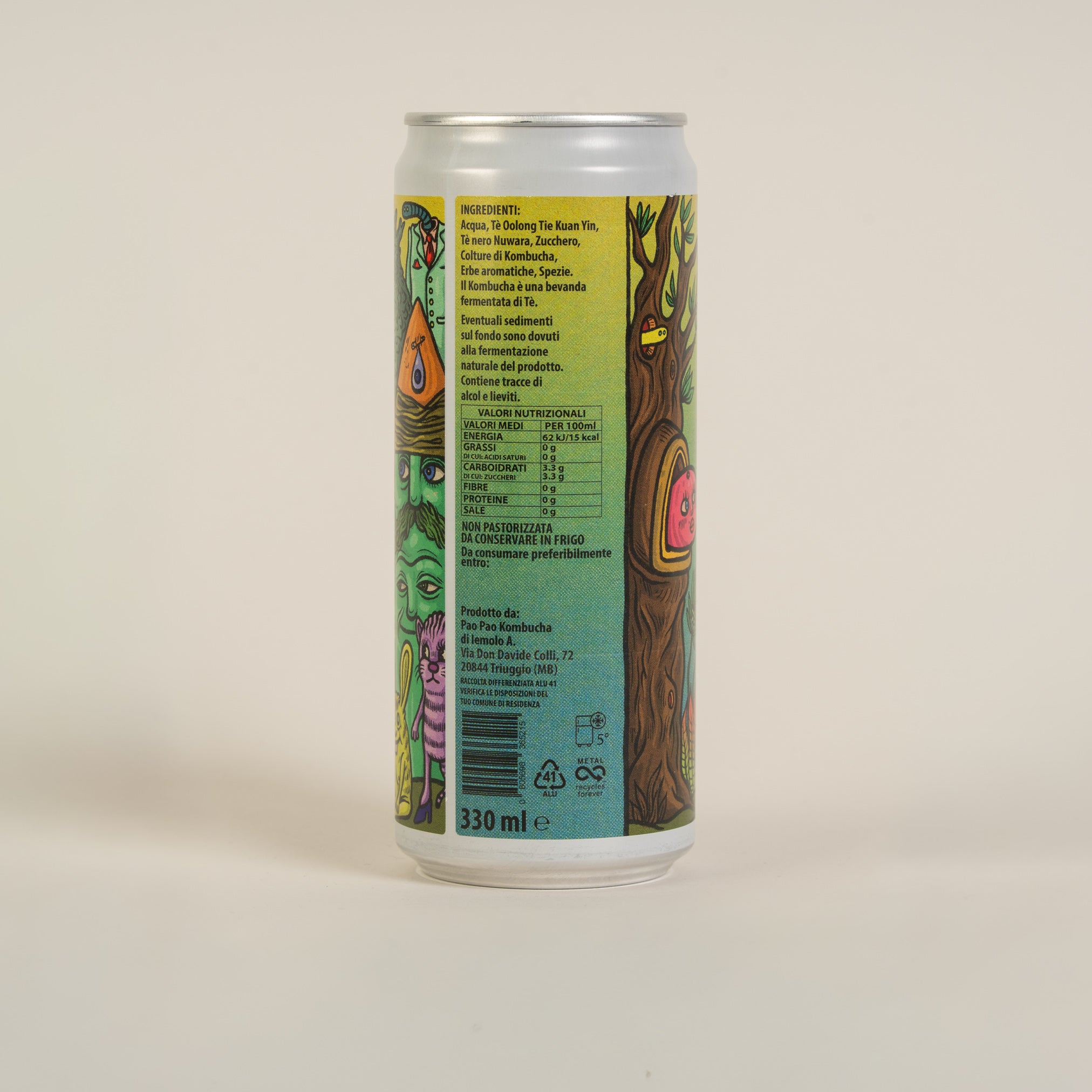 Pào Pào Kombucha 330ml Alloro e Pepe Rosa