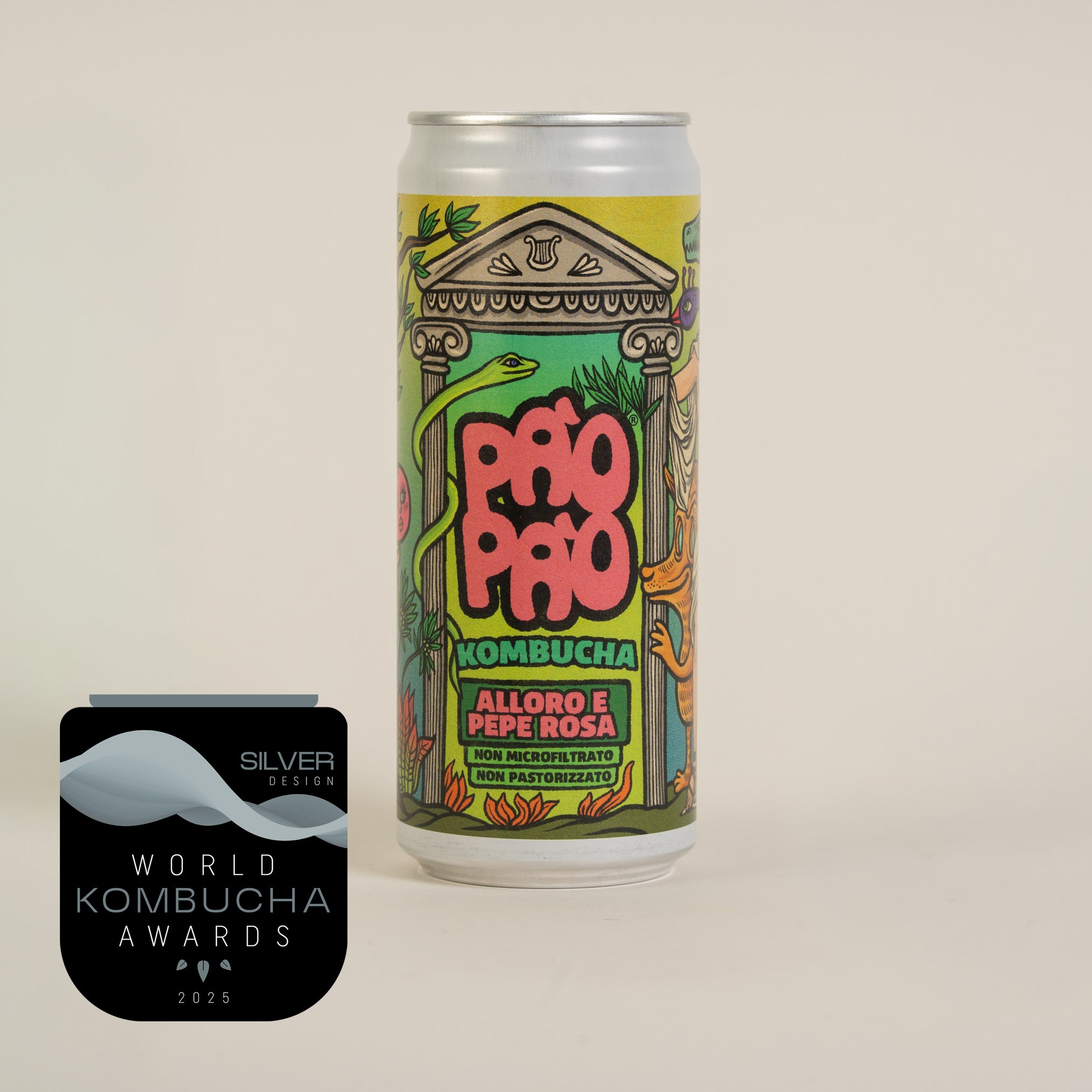 Pào Pào Kombucha 330ml Alloro e Pepe Rosa